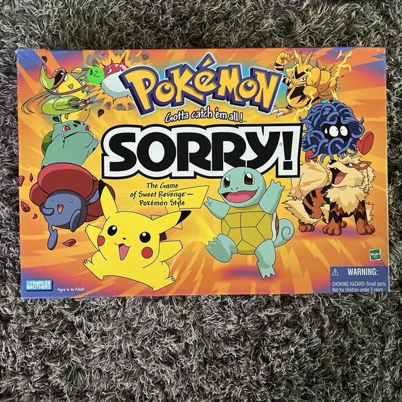 Pokemon Vintage 2000 Sorry Board Game Toy Gotta Catch Em All! Pikachu Pika - Picture 11 of 16